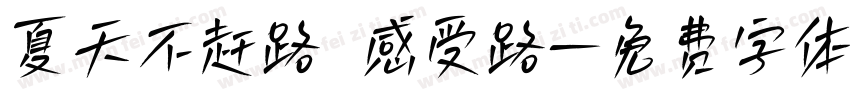 夏天不赶路 感受路字体转换